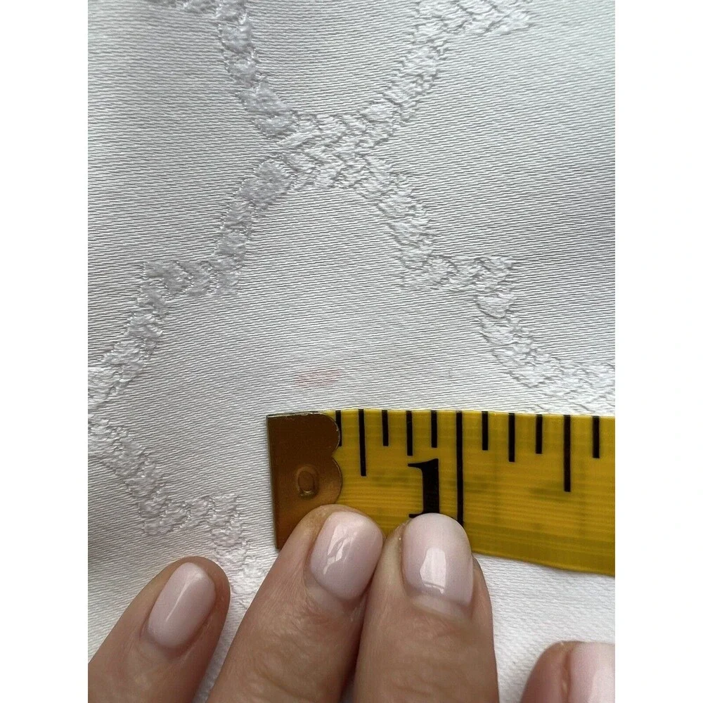 White Silver Lattice Moroccan Print Set of 2 Room Darkening 37